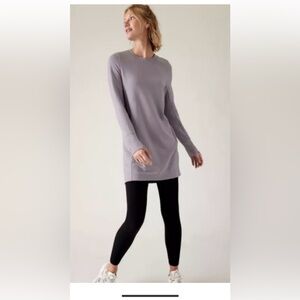 ATHLETA Coaster Luxe Sweatshirt Dress in Starlily Violet - Large